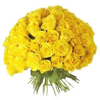 Flowers to Mumbai : 100 Yellow Roses Bouquet