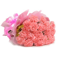Deliver Flowers for Friendship Pink Carnation Bouquet 36 Flowers in Mumbai