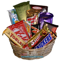 Best Gift for Friendship Day. Order Assorted Chocolate Basket in Mumbai