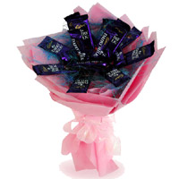 Order New Year Gifts to Andheri send to Dairy Milk Chocolate Bouquet 12 Chocolates to Mumbai