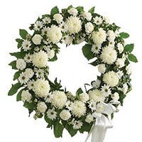 Send White Roses Wreath to Mumbai