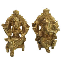 Ganesh Lakshmi in Brass