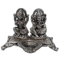 Order Diya in Aluminium Lakshmi and Ganesh with Diwali Gifts to Mumbai