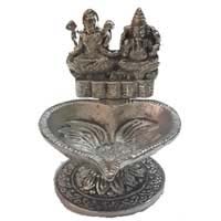 Place Online Order to Send Diwali Gifts in Mumbai send to Laxmi Ganesh Diya in Aluminium