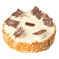 Cake Deliver in Mumbai to send 1 Kg Eggless Butter Scotch Cake From 5 Star Bakery