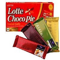 Order Christmas Gifts in Mumbai Send to 4 Cadbury Temptation Bars with Chocopie to Mumbai.