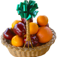 Place Order to Send Bhaidooj Gifts to Mumbai with Fresh Fruits to Mumbai plus 2 Kg Fresh Apple and Orange Basket