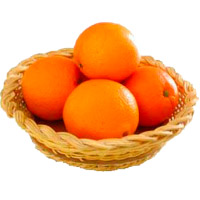12 Pcs Fresh Orange Fruit Basket Delivery Mumbai for Friendship Day