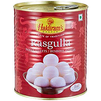 New Year Gifts Delivery to Pune delivers 1 kg Haldiram Rasgulla