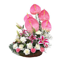 Friendship Day Flower of Mix Flower Basket 18 Flowers in Mumbai
