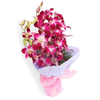 Send Christmas Flowers in Mumbai contains Purple Orchid Bunch 5 Flowers to Mumbai