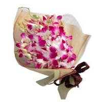 Send Pink Orchid Bunch 12 Flowers for Friendship Day Online