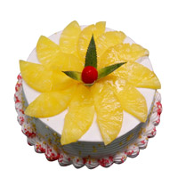Send Online Cake in Mumbai accompanied by Order 2 Kg Pineapple Cake From 5 Star Bakery