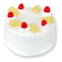 Online Cake Shop in Mumbai to send 2 Kg Eggless Pineapple Cake