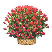 Same Day Diwali Flower Delivery in Mumbai comprising Red Roses Basket 250 Flowers