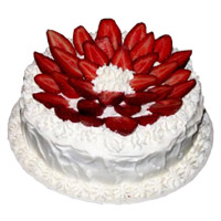 Online Cake delivery in Mumbai to deliver 3 Kg Strawberry Cake From 5 Star Bakery