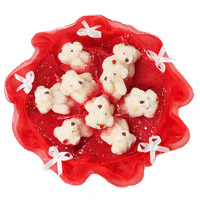 Online New Year Gifts to Mumbai for Bouquet of 9 Small Teddy Bears (4 Inch Each)