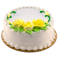 Best New Year Cakes to Mumbai consist of 1 Kg Eggless Vanilla Cakes From 5 Star Hotel