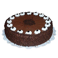 Send Friendship Day Cakes, 1 Kg Eggless Chocolate Cake From 5 Star Bakery