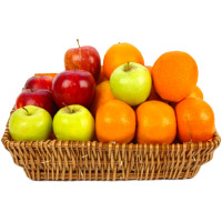 Place Order for Bhaidooj Gifts to Nagpur with 3 Kg Fresh Apple and Orange Basket