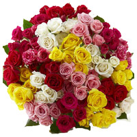 Deliverd Mixed Rose Bouquet 100 Flowers to Kolhapur Send Christmas Flowers to Mumbai containing