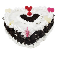Send Online 3 Kg Heart Shape Black Forest Cake to Mumbai