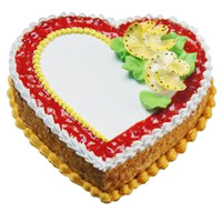 Order 3 Kg Heart Shape Butter Scotch Cake to Mumbai