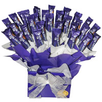 New Year Gifts in Panval Dairy Milk Chocolate Bouquet 32 Chocolates to Mumbai