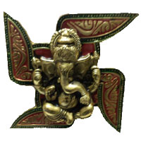 Send Diwali Gifts to Pune as well as Ganesh on Swastik in Brass