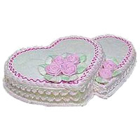 Send Online 2 Kg Double Heart Shape Cake (Mention Your Flavour) to Mumbai