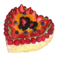 Send Online 2 Kg Heart Shape Fruit Cake in Mumbai