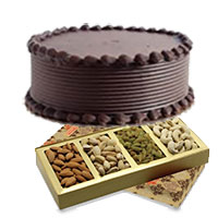 Order Mixed Dry Fruits with Chocolate Cake to Mumbai