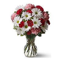 New Year Flowers Delivery in Nagpur contains Mix Gerbera Carnation 24 Flowers in Vase Mumbai.