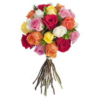Christmas Flowers Delivery in Mumbai add up to Mixed Roses Bouquet 24 Flowers to Mumbai