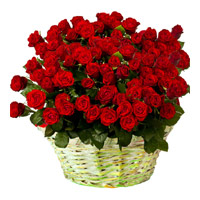 Buy Birthday Flowers in Mumbai to Deliver Red Roses Basket 36 Flowers