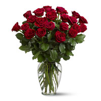 Send Rakhi to Mumbai Same Day, Place order to send Red Roses in Vase 50 Flowers in Mumbai for Rakhi