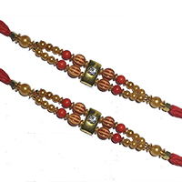 Stone Rakhi 004 with Roli Tikka