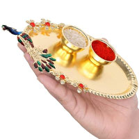 Stone Rakhi 012 with Roli Tikka