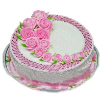 Send Eggless Cakes to Mumbai - Strawberry Cake