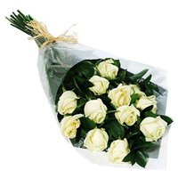 Flowers to Mumbai : White Roses