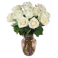 Flowers to Mumbai : White Roses